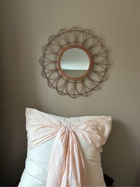 Pier 1 Copper Tone Sunburst Wall Mirror